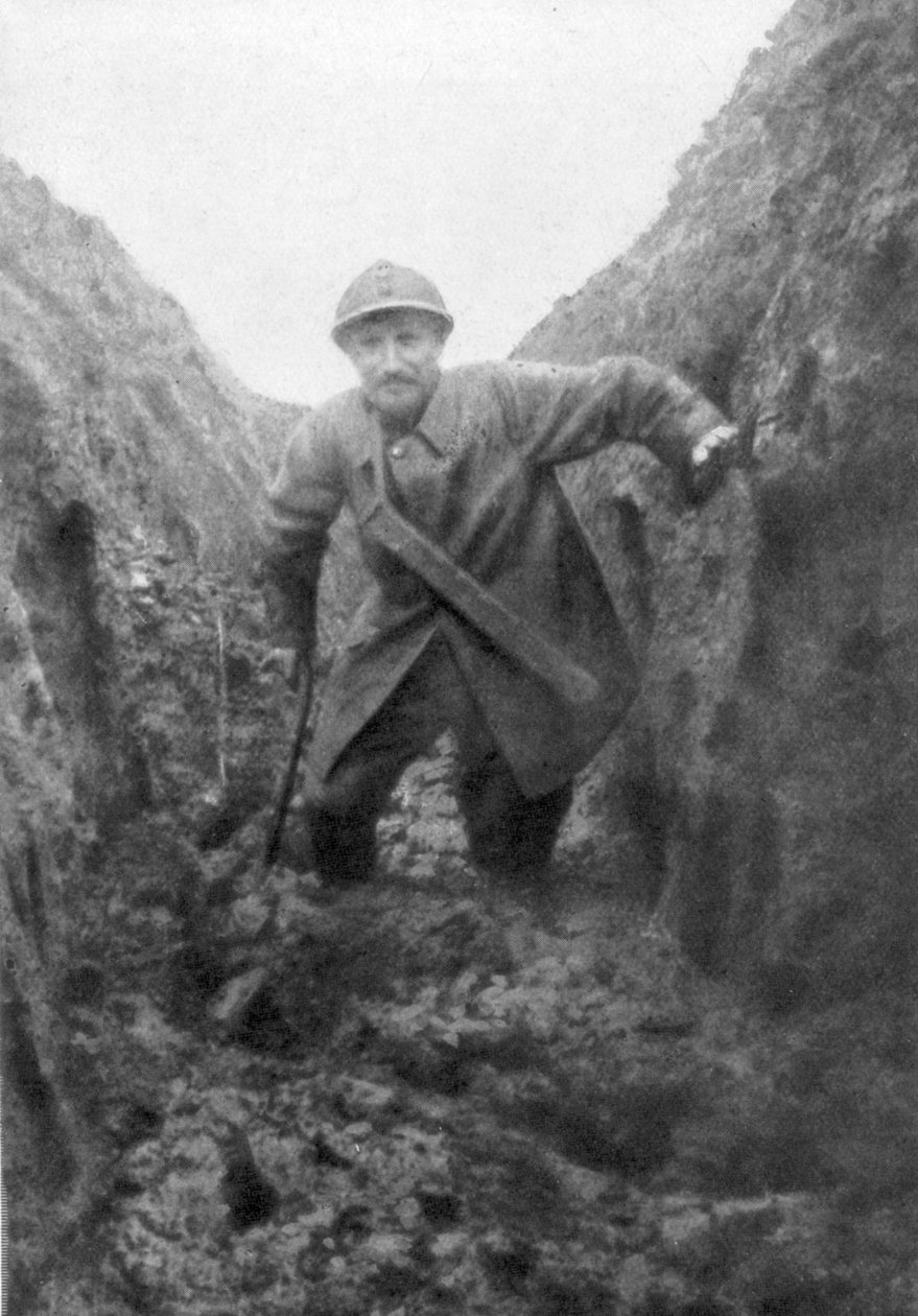 Soldatens elände, en lerig fransk skyttegrav i Artois, Frankrike, 1916 av Unbekannt