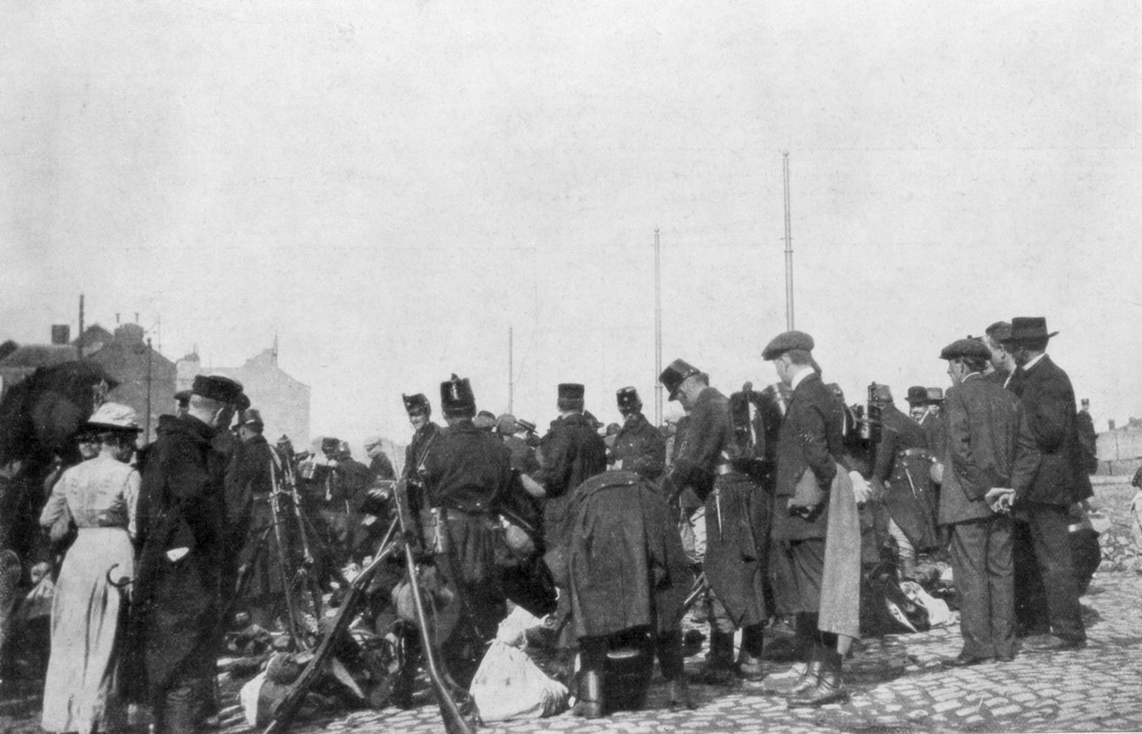 Mobiliseringen för försvaret av Liège, Belgien, 31 juli 1914 av Unbekannt