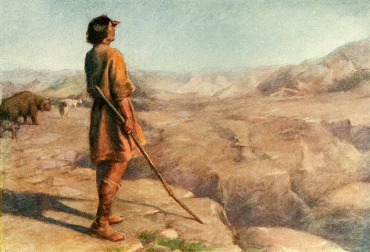 "Berget Shar där Milosh-the-herden vistades med sina hjordar", 1917. av Unbekannt