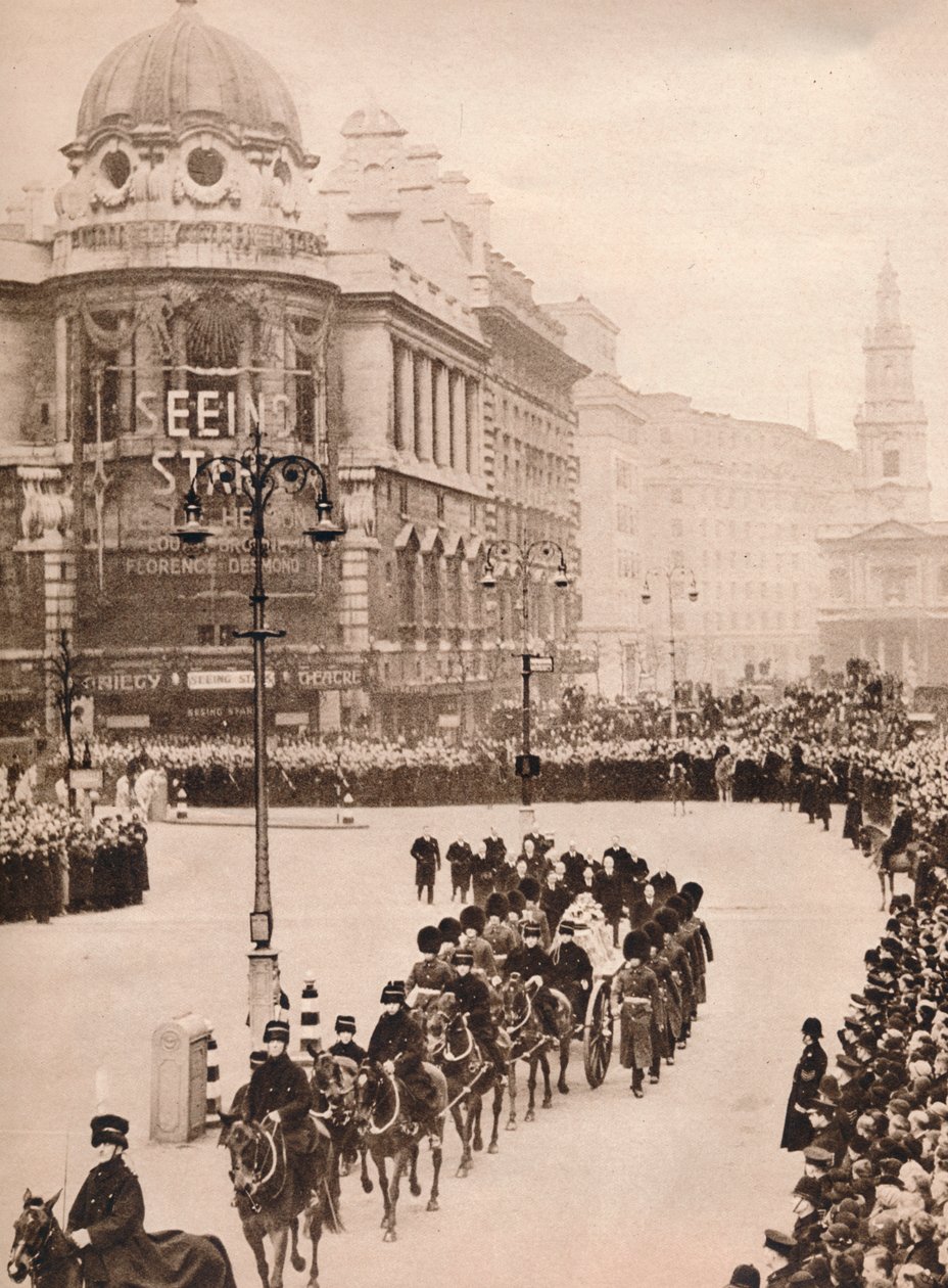 Den rörande enkelheten hos kung Georges sista resa genom London, 1936 av Unbekannt