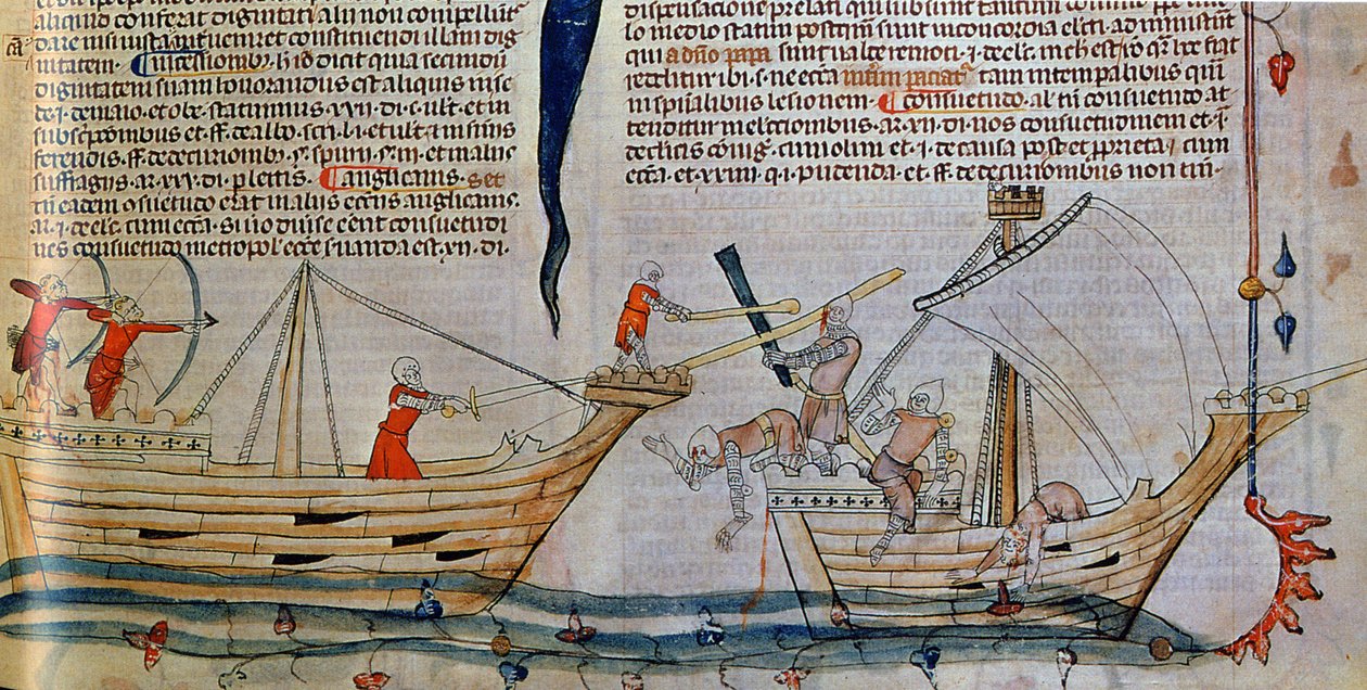 Sjöstriden, ca 1340 av Unbekannt
