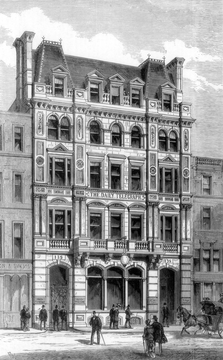 Daily Telegraphs nya kontor, Fleet Street, London, 1882 av Unbekannt