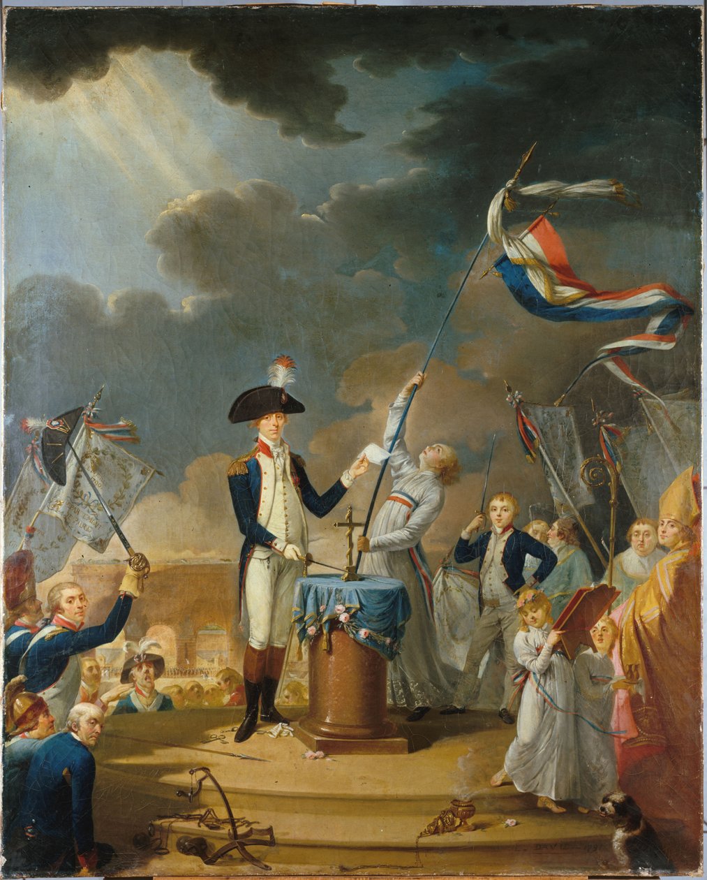 La Fayettes ed vid federationens festival, 14 juli 1790, 1791. av Unbekannt
