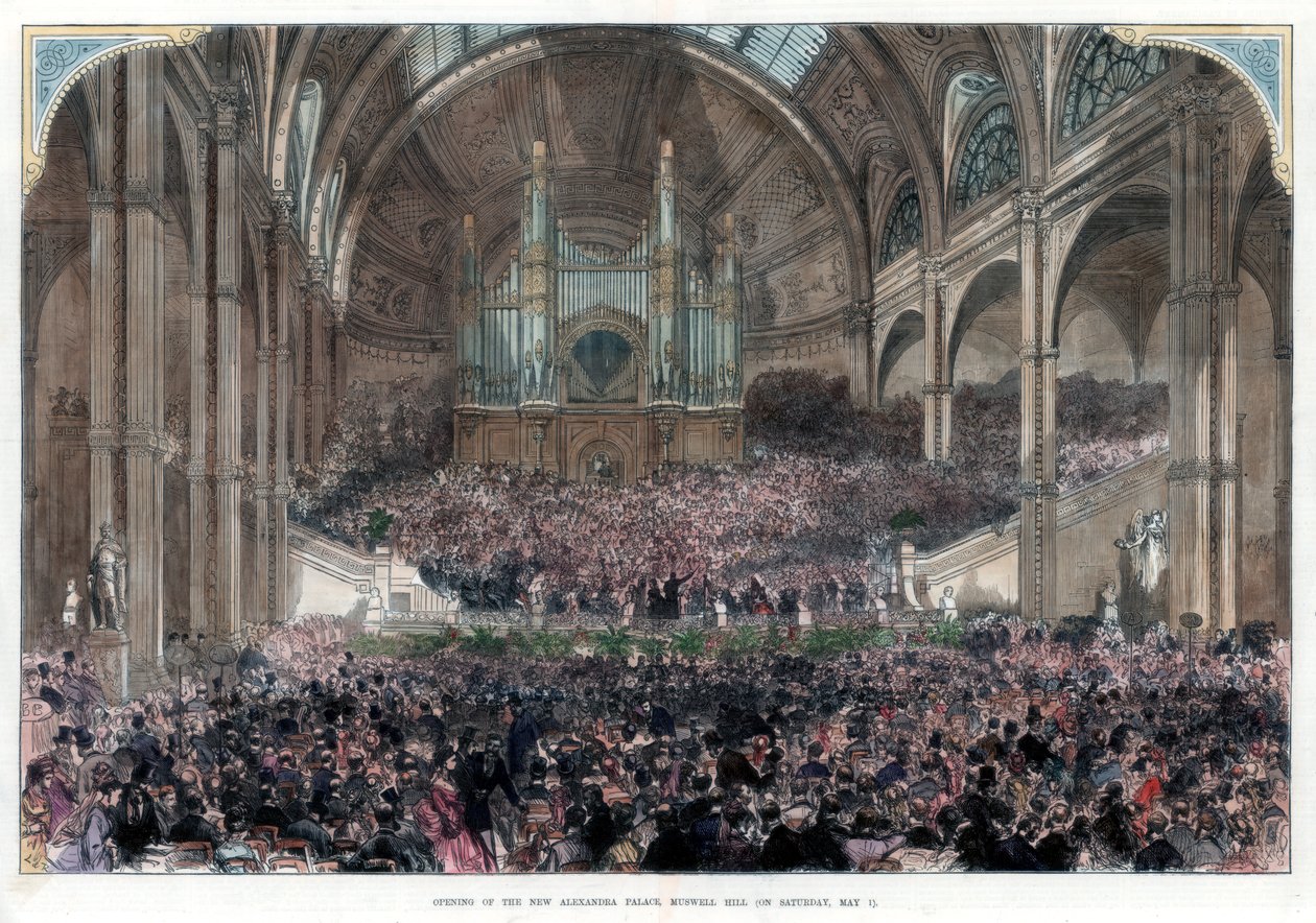 Invigningen av det nya Alexandra Palace, Muswell Hill, 1 maj 1875 av Unbekannt