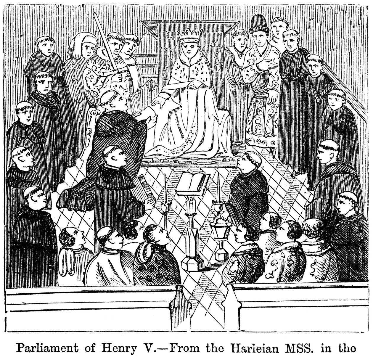Kung Henrik V:s parlament 1387-1422 av Unbekannt