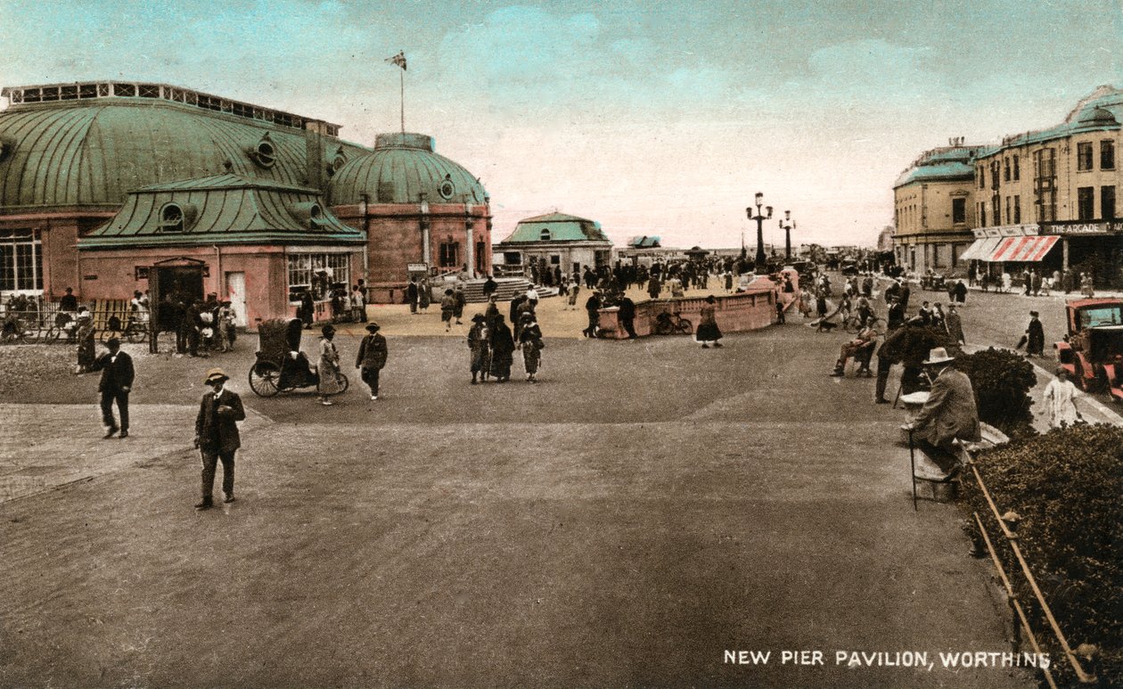 Paviljongen på piren, Worthing, West Sussex, tidigt 1900-tal av Unbekannt