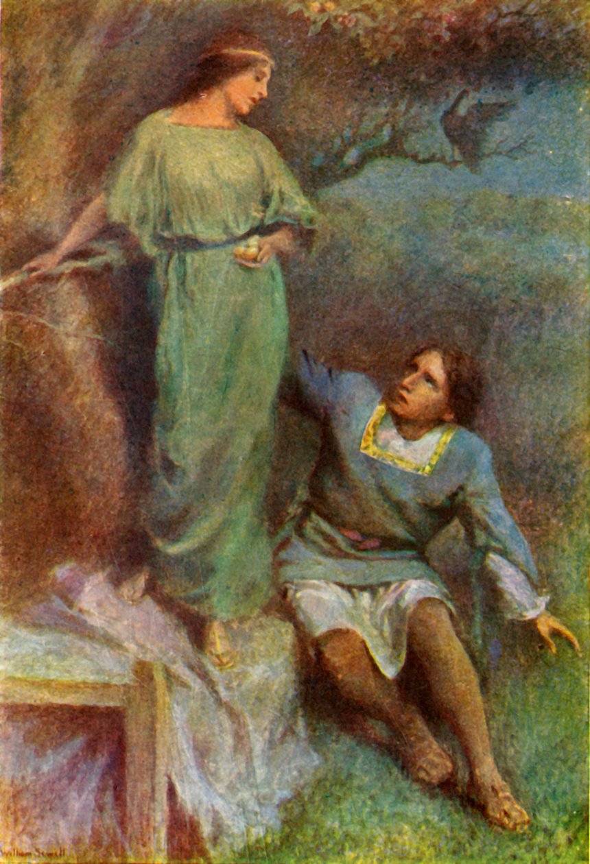 "Ärthönan förvandlades omedelbart till en jungfru", 1917. av Unbekannt