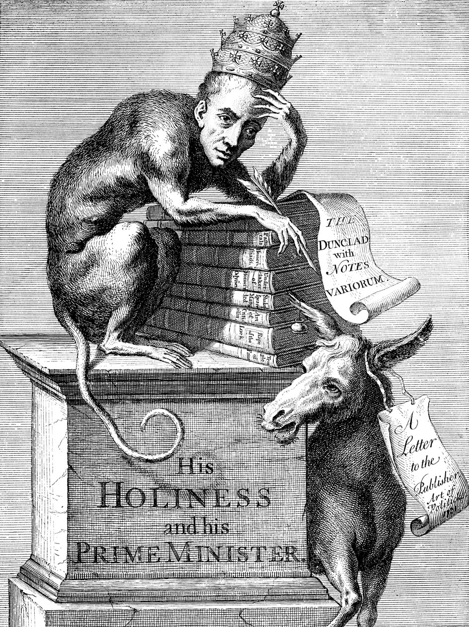 Phizen och karaktären hos en Alexandrine hyper-critch och kommentator, 1728 av Unbekannt