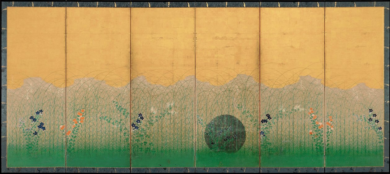 Musashi-slätten, ca 1760 av Unbekannt