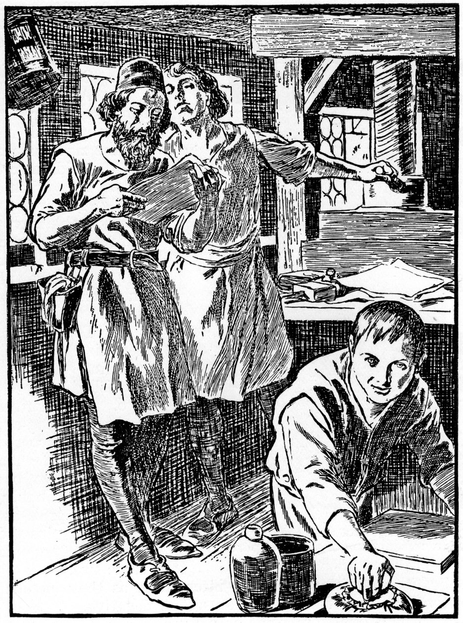 Tryckprocessen, 1908-1909 av Unbekannt