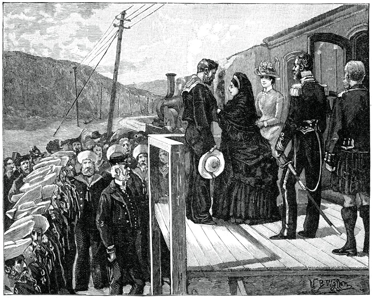 Drottningen överlämnar Albert-medaljen till kustvakten George Oatley, sent 1800-tal, 1900 av Unbekannt