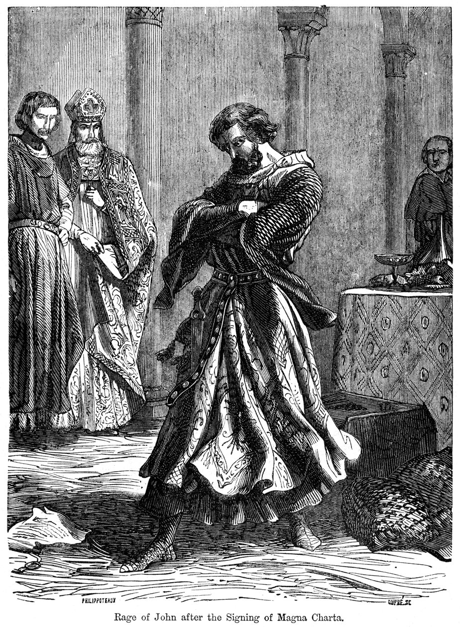 Kung Johns ilska 1167-1216 efter undertecknandet av Magna Carta c1215 av Unbekannt