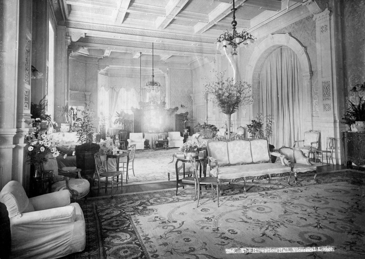 Mottagningssalen, Viceregal Lodge, Indien, 1900-talet av Unbekannt