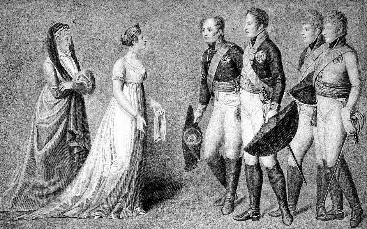Mottagandet av Alexander I 1777-1825, Rysslands kejsare, i Memel, 1802 av Unbekannt