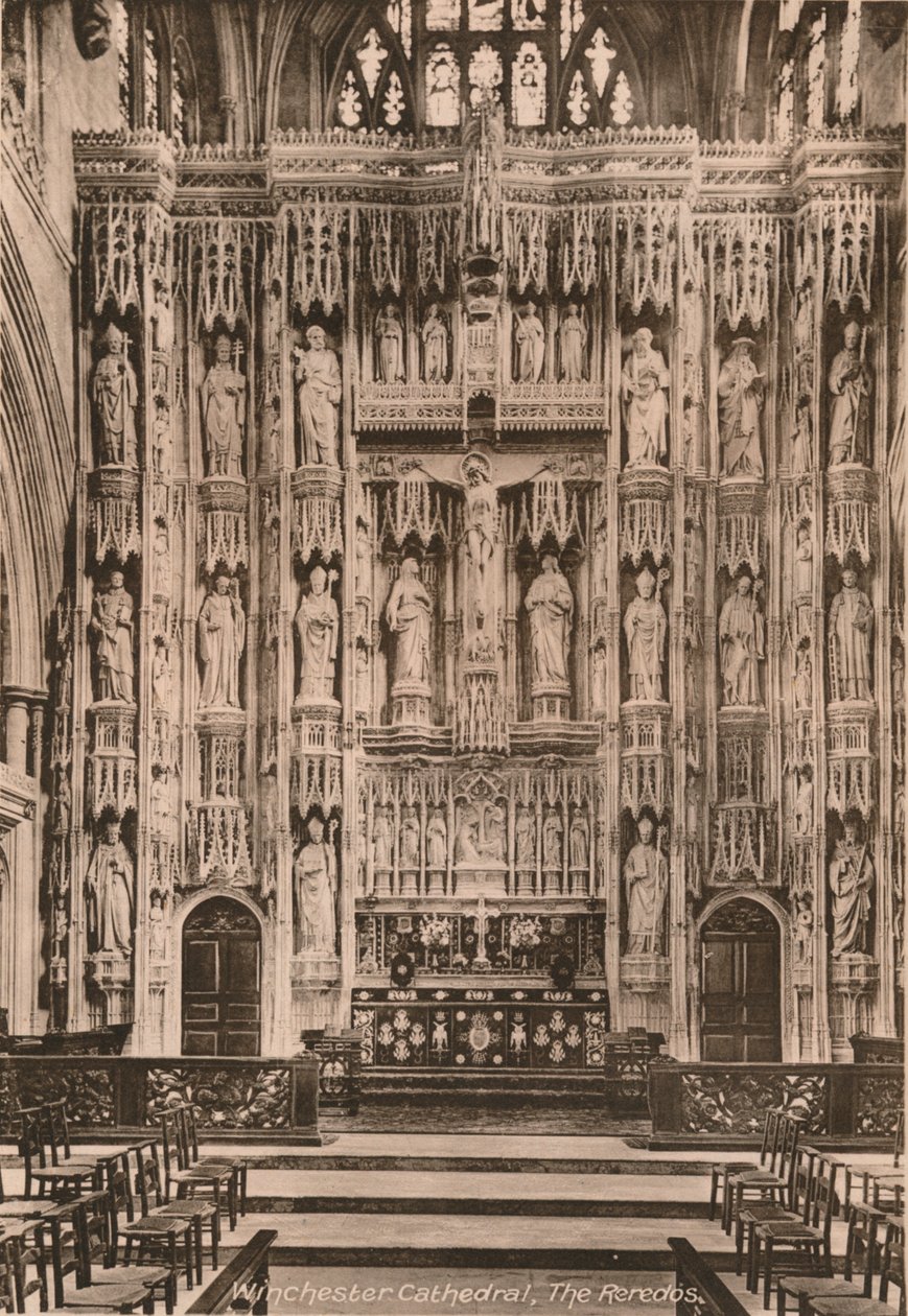 Reredos, Winchester Cathedral, Hampshire, tidigt 1900-tal av Unbekannt
