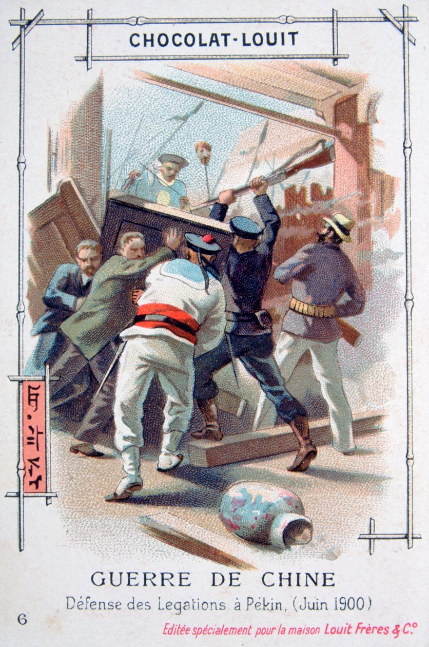 Motståndet från den diplomatiska personalen i Peking, Kina, Boxer Rebellion, juni 1900 av Unbekannt