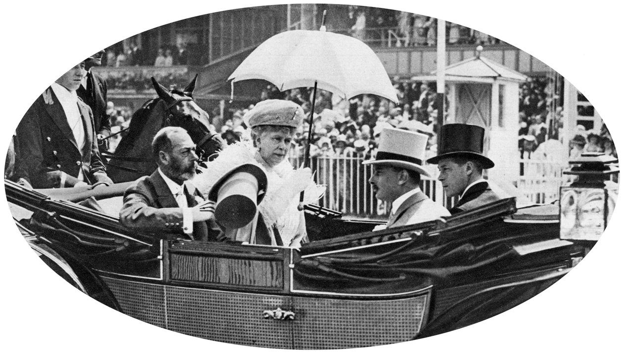 Den kungliga ankomsten till Ascot, c1930-talet av Unbekannt