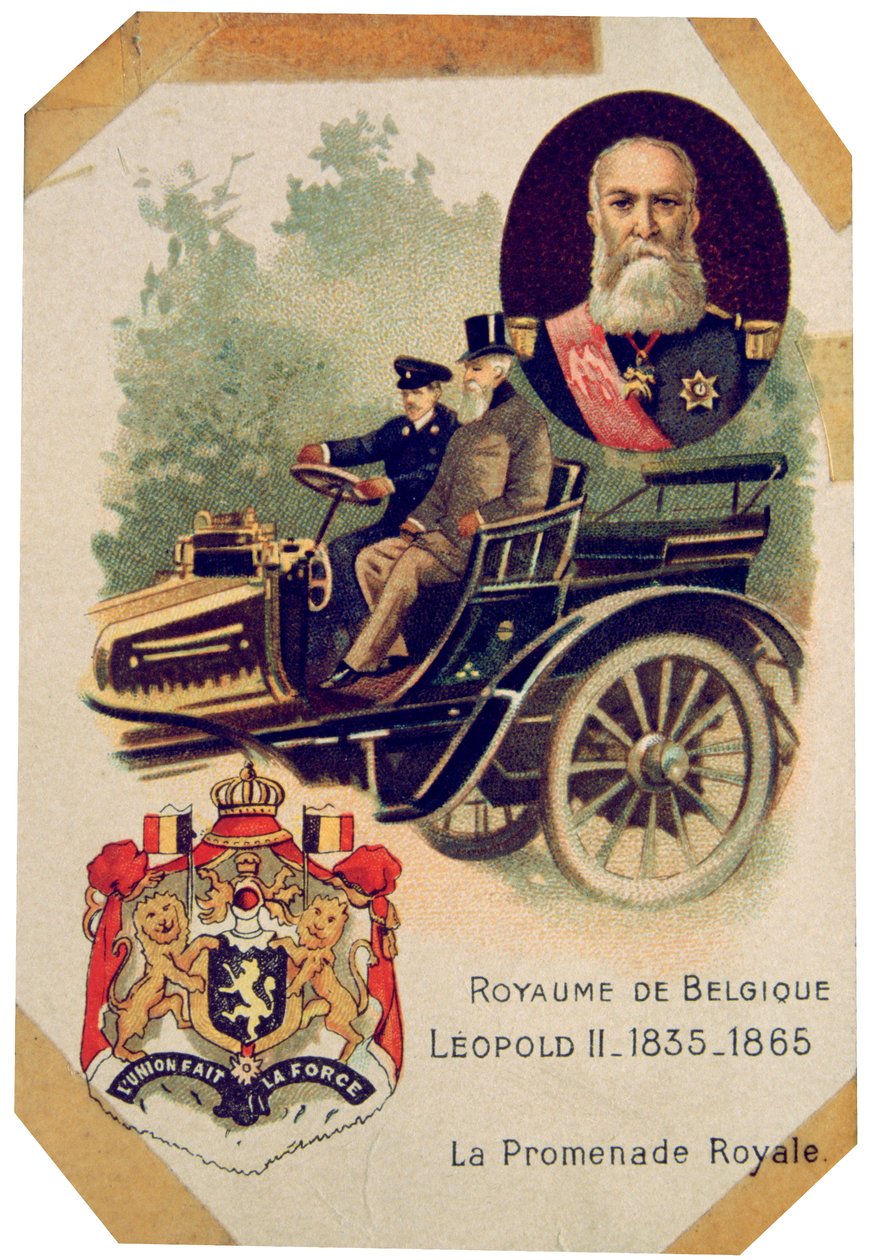 Den kungliga driften av Leopold II, kung av belgarna, c1900-talet av Unbekannt