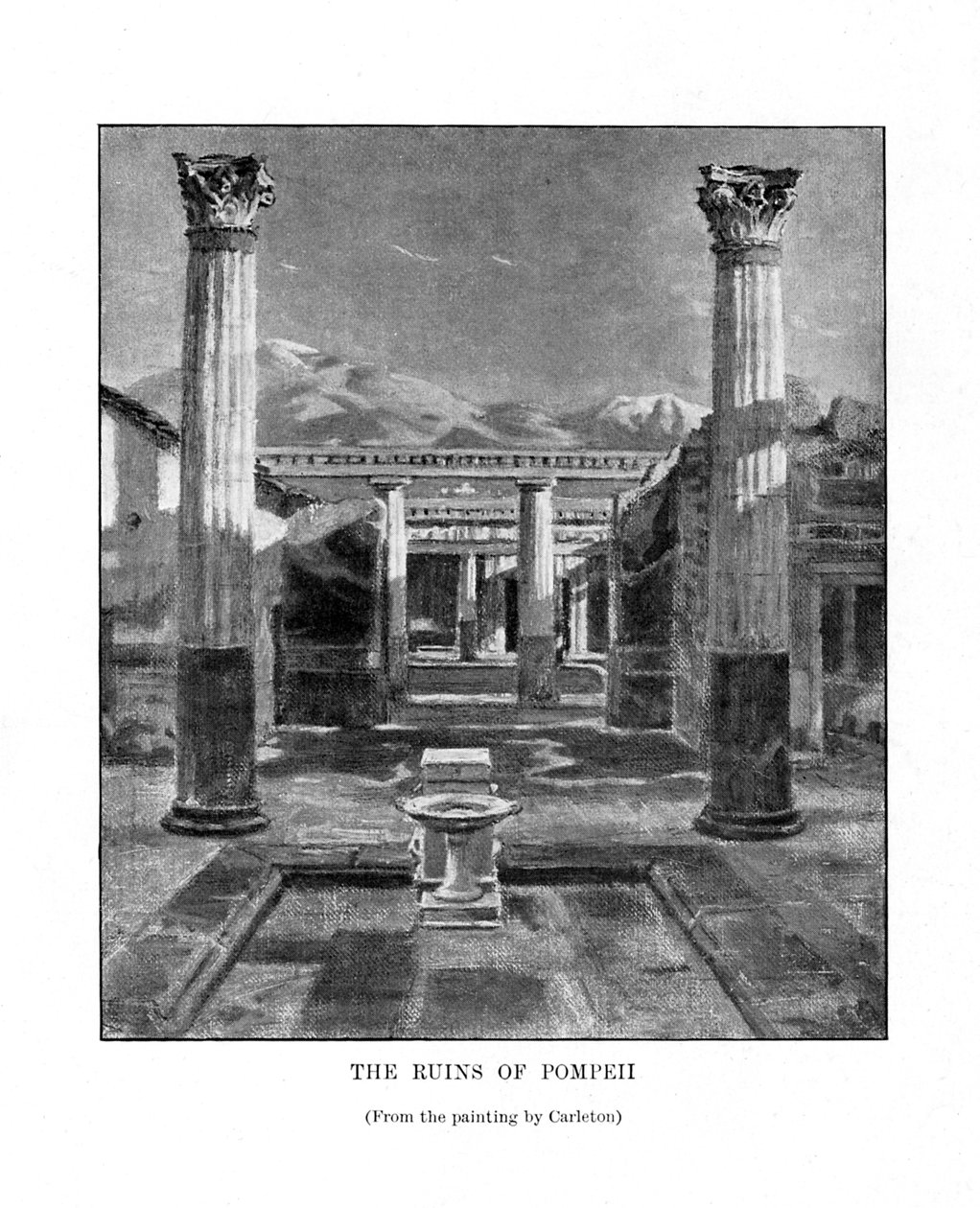 Ruinerna av Pompeji, Italien, 1800-talet av Unbekannt