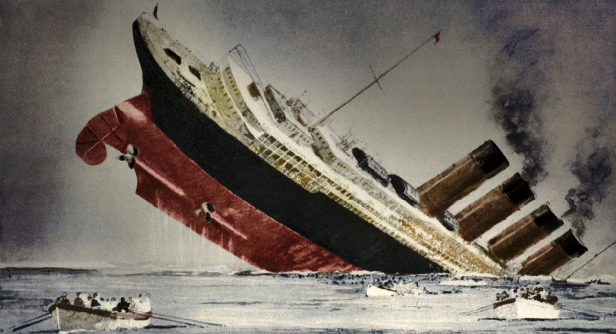 Lusitanias förlisning, 7 maj 1915 av Unbekannt