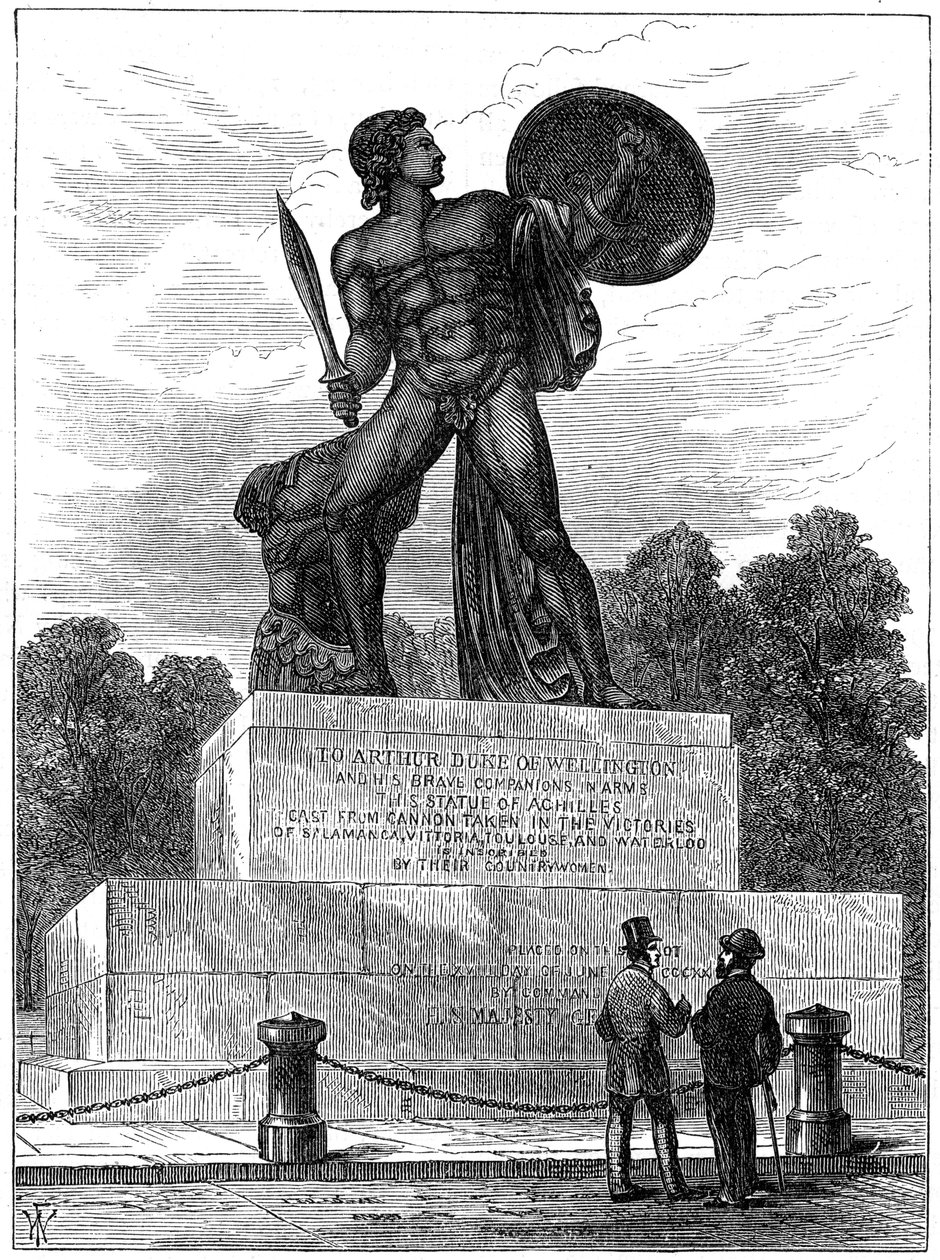 Statyn av Achilles, London, 1891 av Unbekannt
