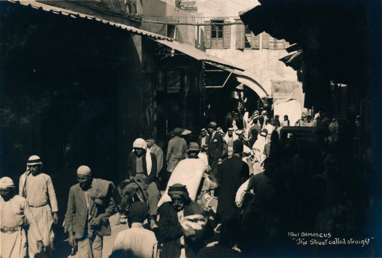 Gatan som heter straight, Damaskus, Syrien, 1936 av Unbekannt