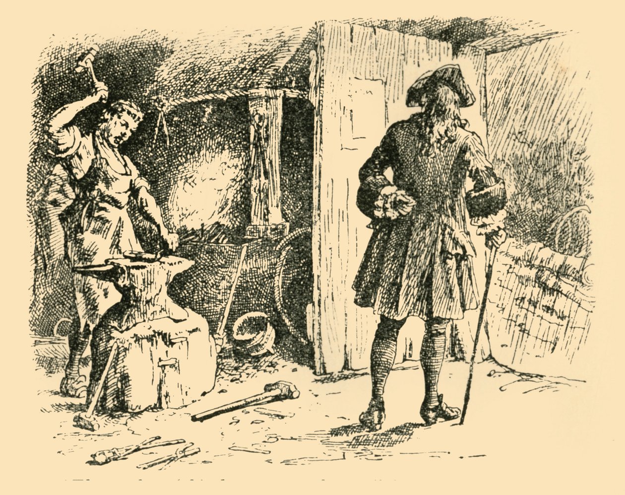 Hans hammarslag på städet höll tiden till hans sång, 1907. av Unbekannt