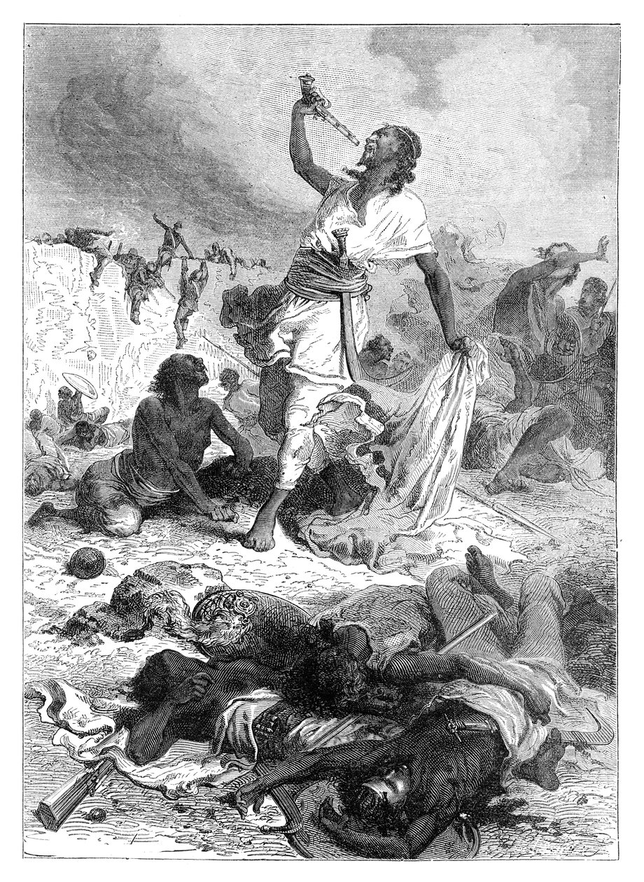 Theodores självmord, Magdala, Etiopien, 1868 slutet av 1800-talet av Unbekannt