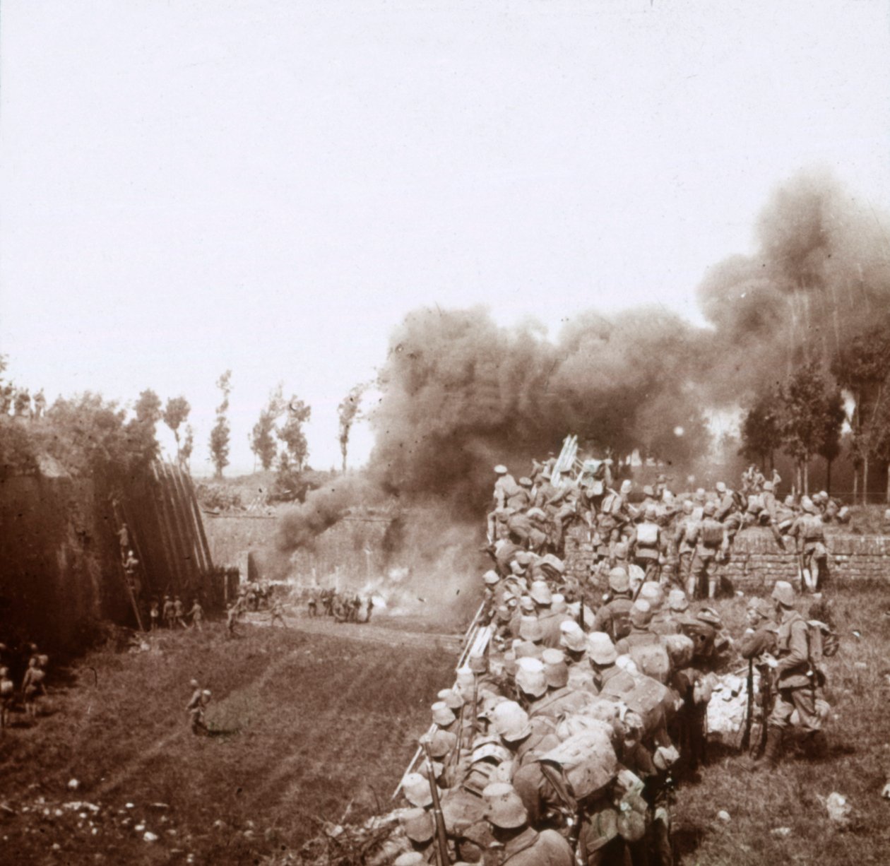 Tyskarnas intagande av Bezonvaux, Verdun, norra Frankrike, c1916-c1918. av Unbekannt