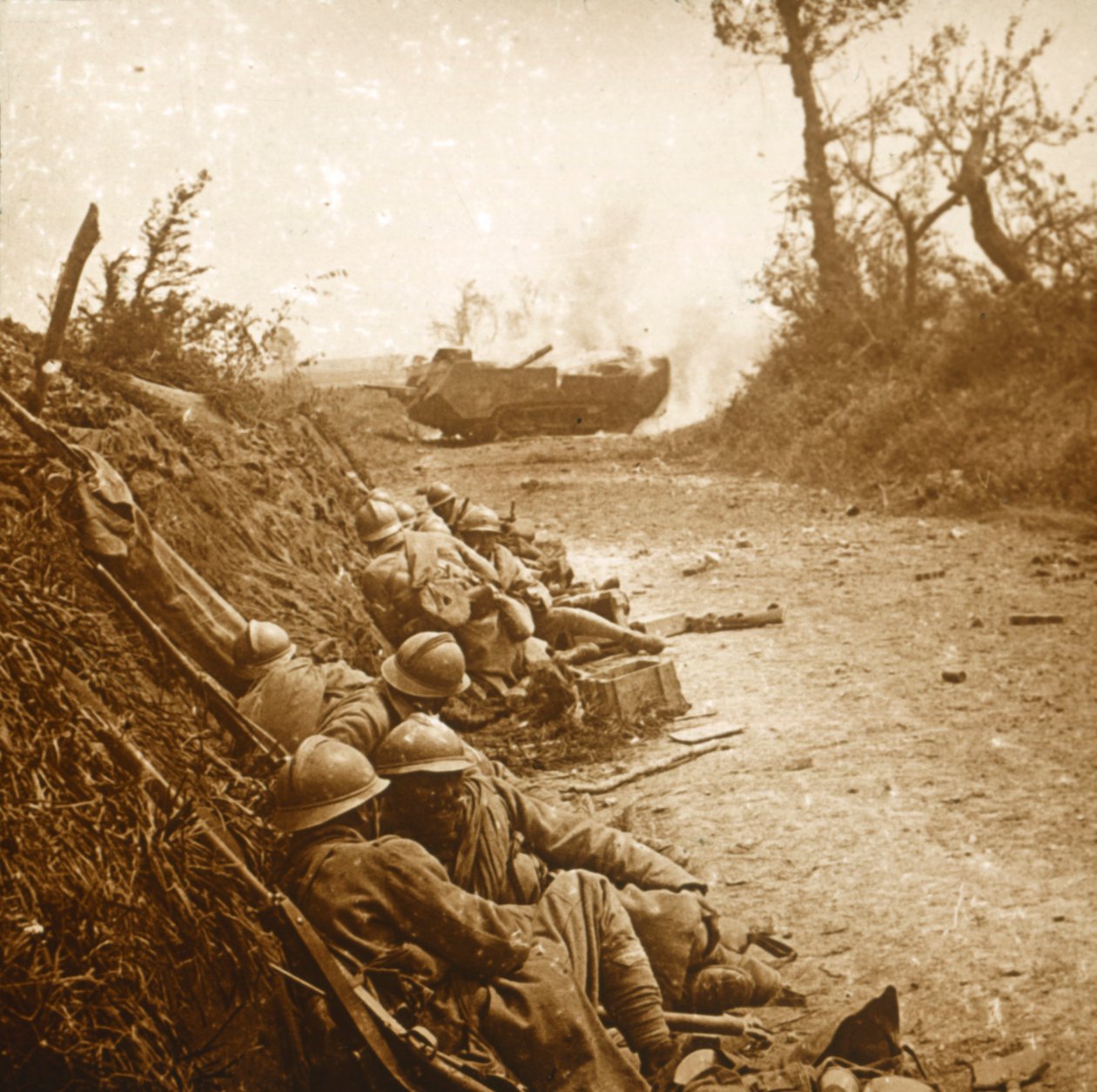 Intagandet av Courcelles, norra Frankrike, juni 1918 av Unbekannt