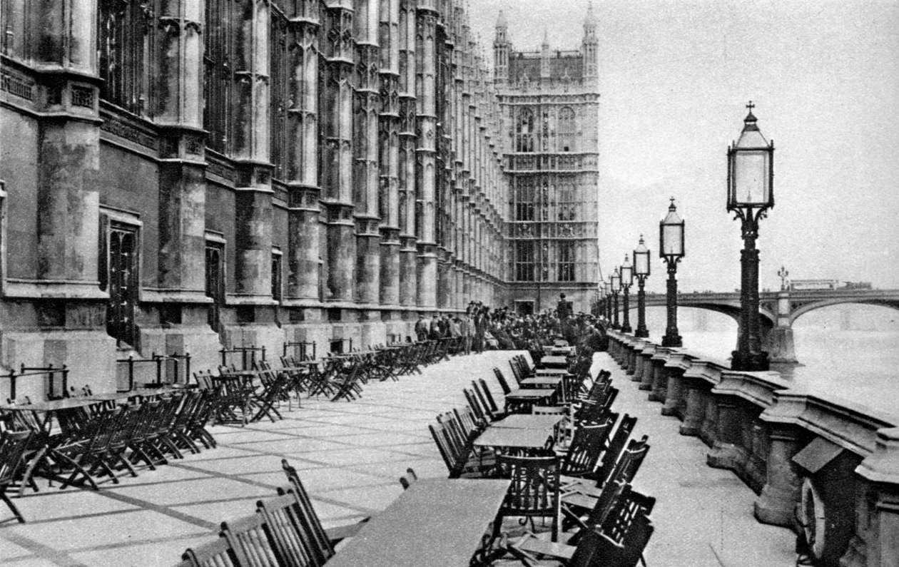 Terrassen i House of Commons, London, 1926-1927 av Unbekannt