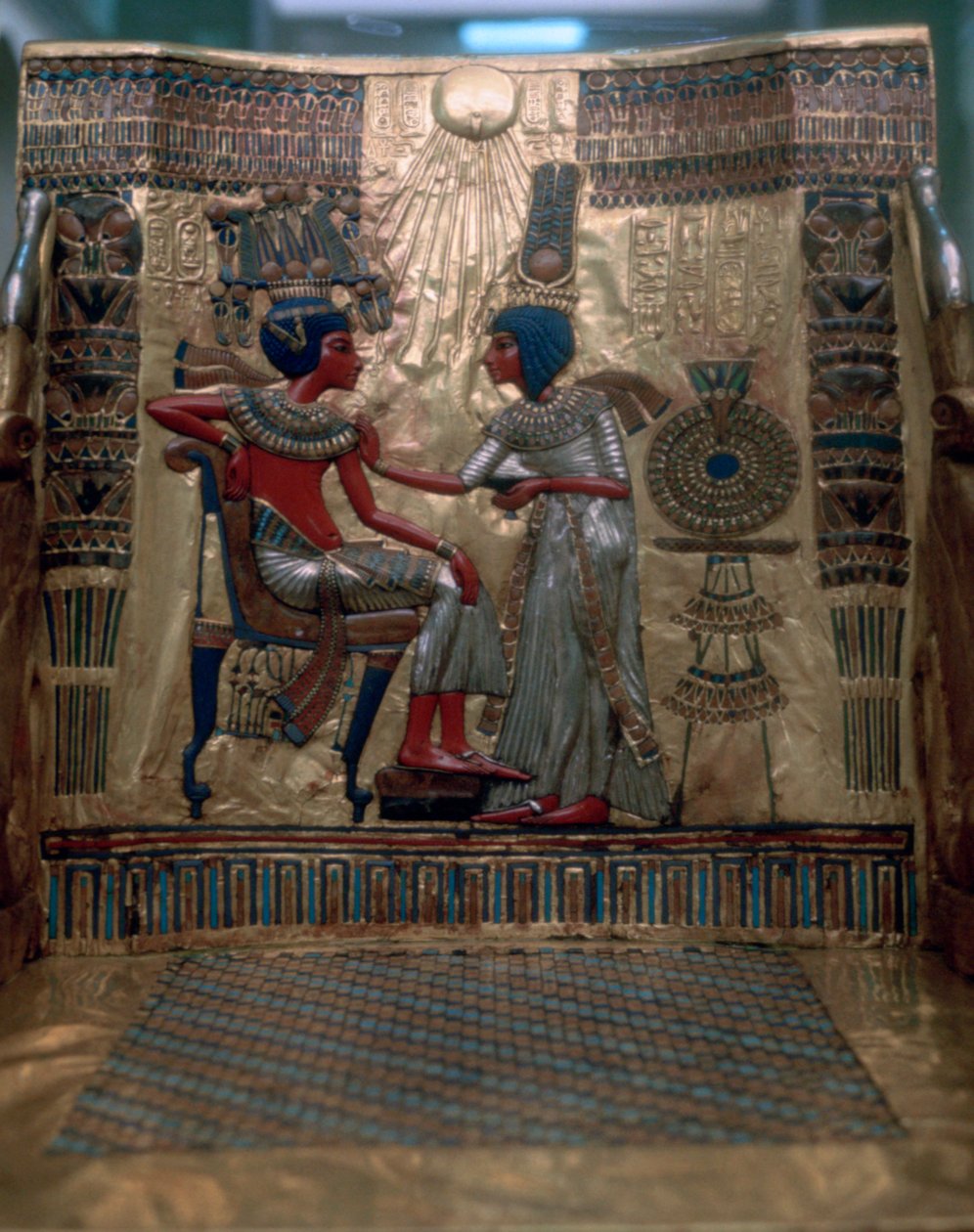 Tutankhamons tron, detalj, egyptisk, 18:e dynastin av Unbekannt