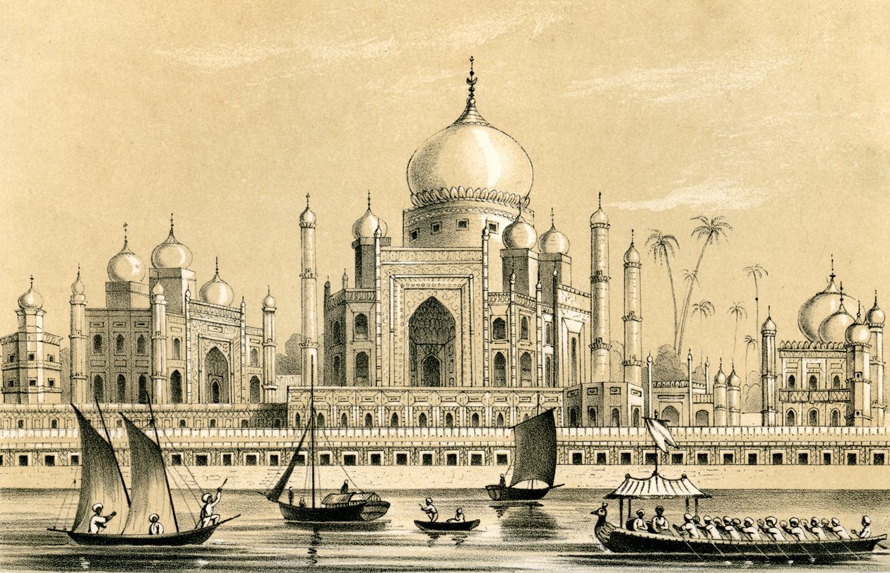 Graven till favoritsultanen av Akbar Khan i Agra, 1847 av Unbekannt