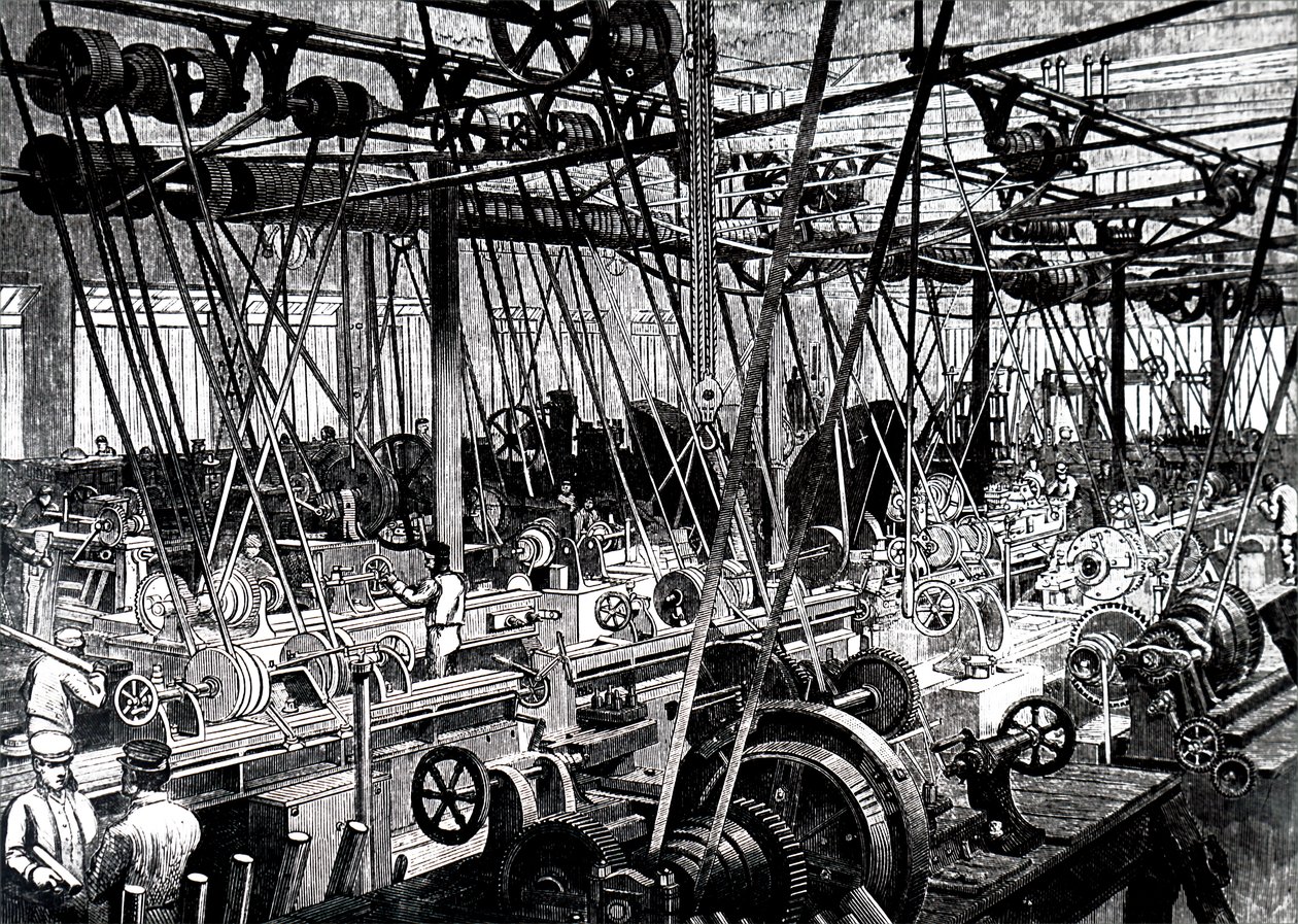 Verktyget och svarven hos Robert Stephenson and Company. av Unbekannt