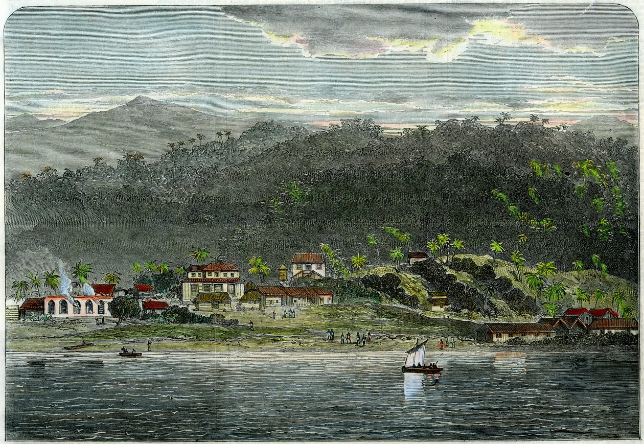 Staden Morant, Morant Bay, Jamaica, c1880 av Unbekannt