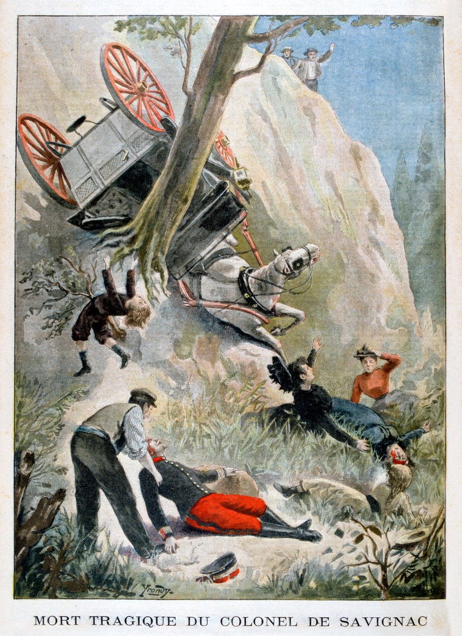 Överste de Savignacs tragiska död 1901 av Unbekannt