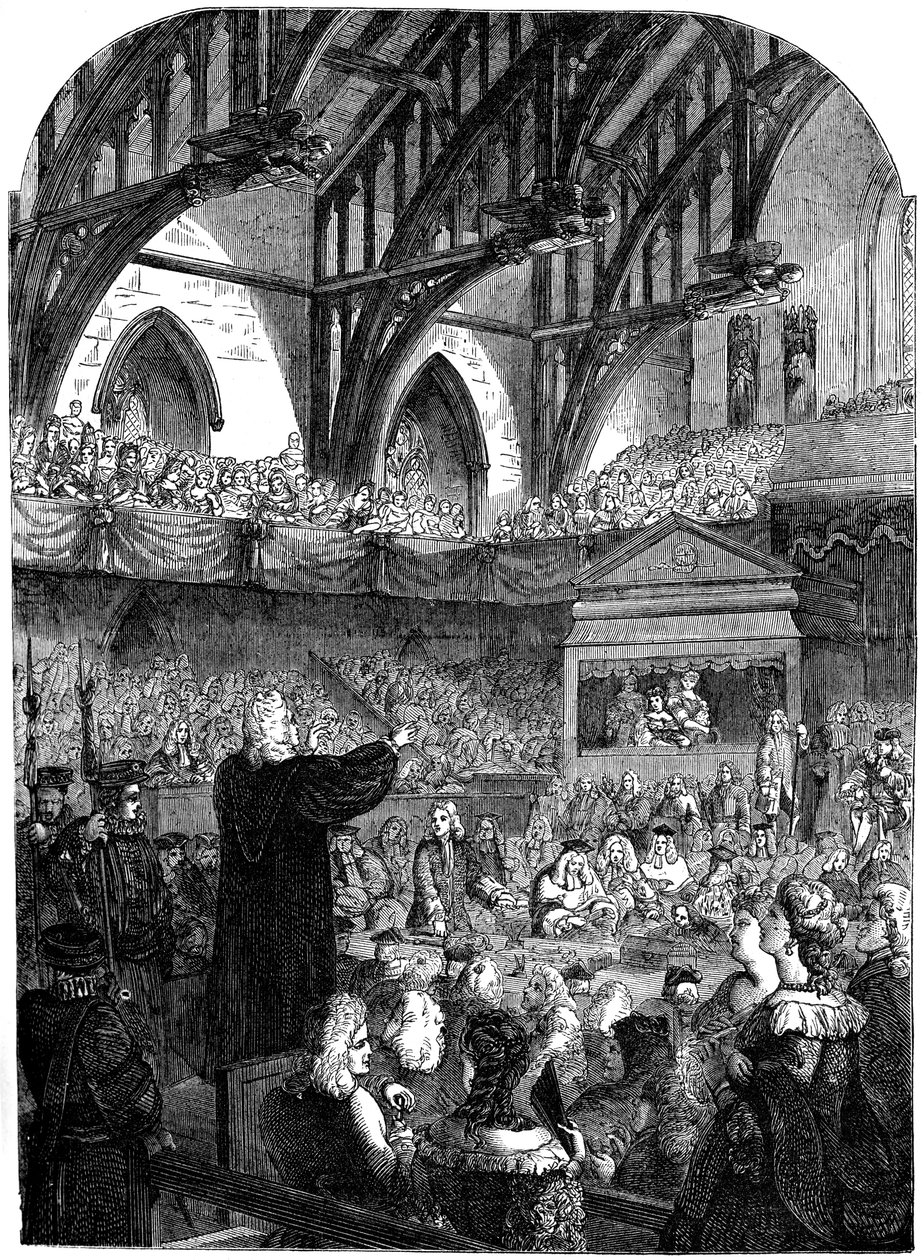 Rättegången mot Dr Sacheverel, 1700-talet 1800-talet av Unbekannt