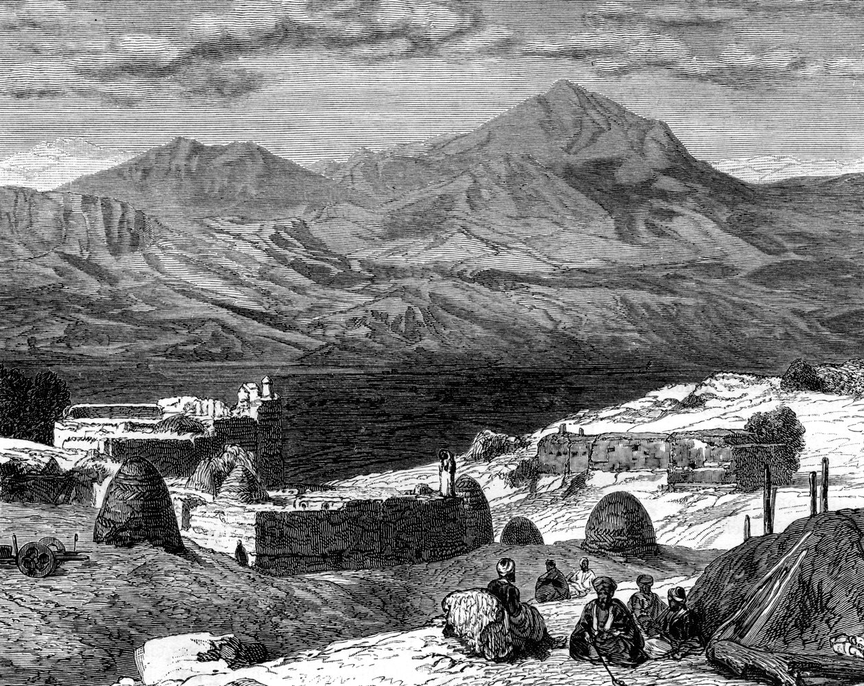 Byn Gharzen och bergen i Kurdistan, 1800-talet av Unbekannt