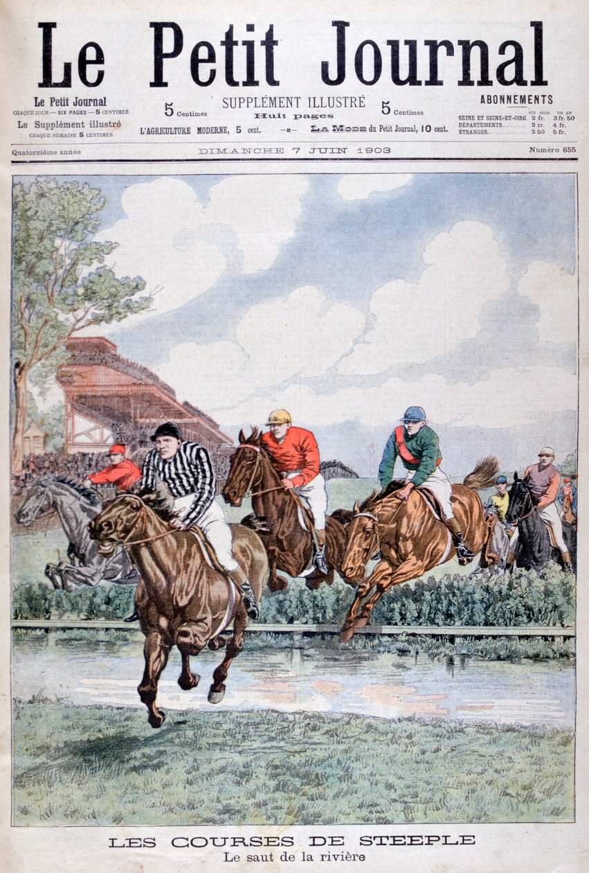 Vattenhoppet vid hinderloppet, Auteuil, 1903 av Unbekannt