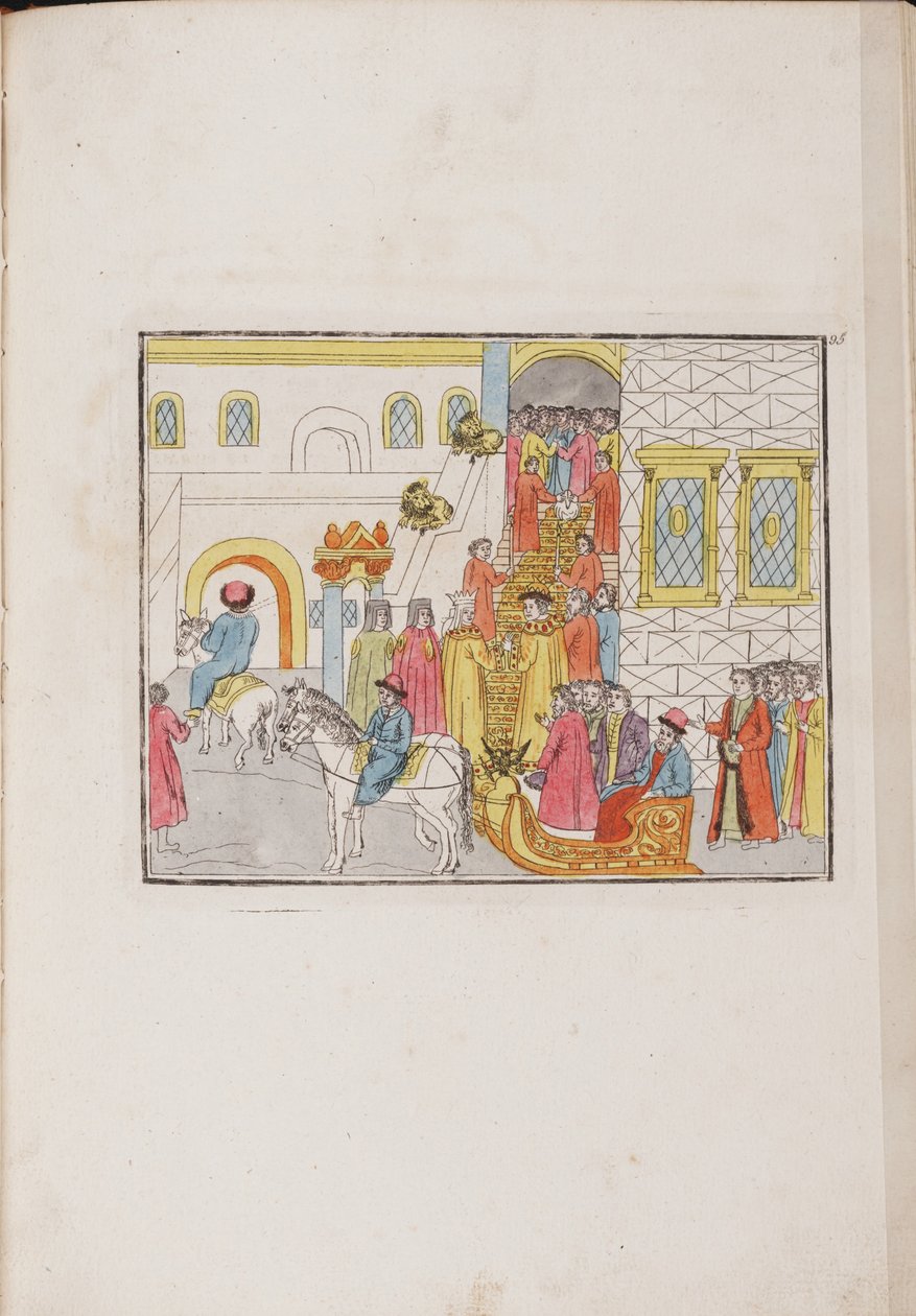 Bröllopsceremonin för tsar Mikhail Feodorovich och Yevdokiya Lukyanovna, 1810 av Unbekannt