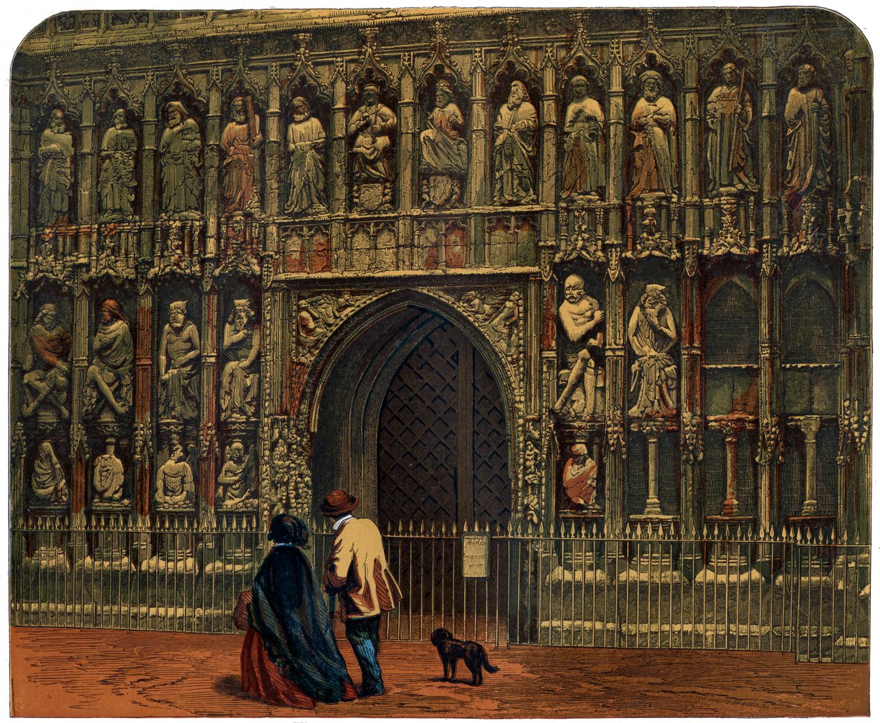 Västfronten, Exeter Cathedral, 1800-talet av Unbekannt