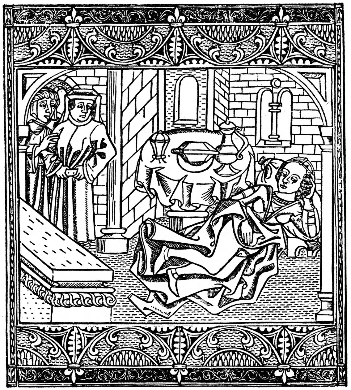 Hustrun till Xanthus sovande, 1485 1964 av Unbekannt