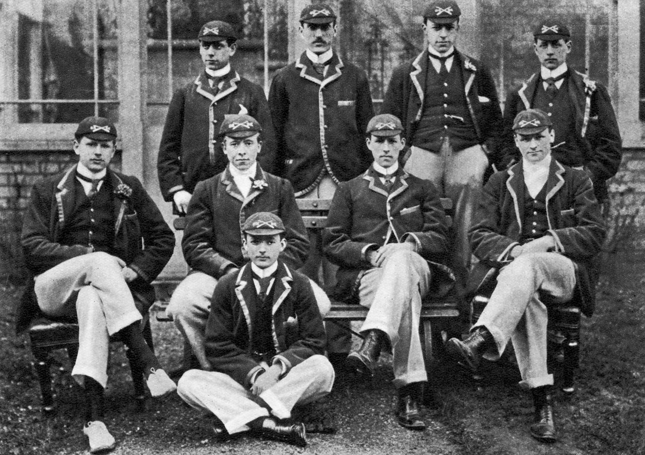 Det vinnande besättningen på Oxfords båtkapplöpning, 1896 1937 av Unbekannt