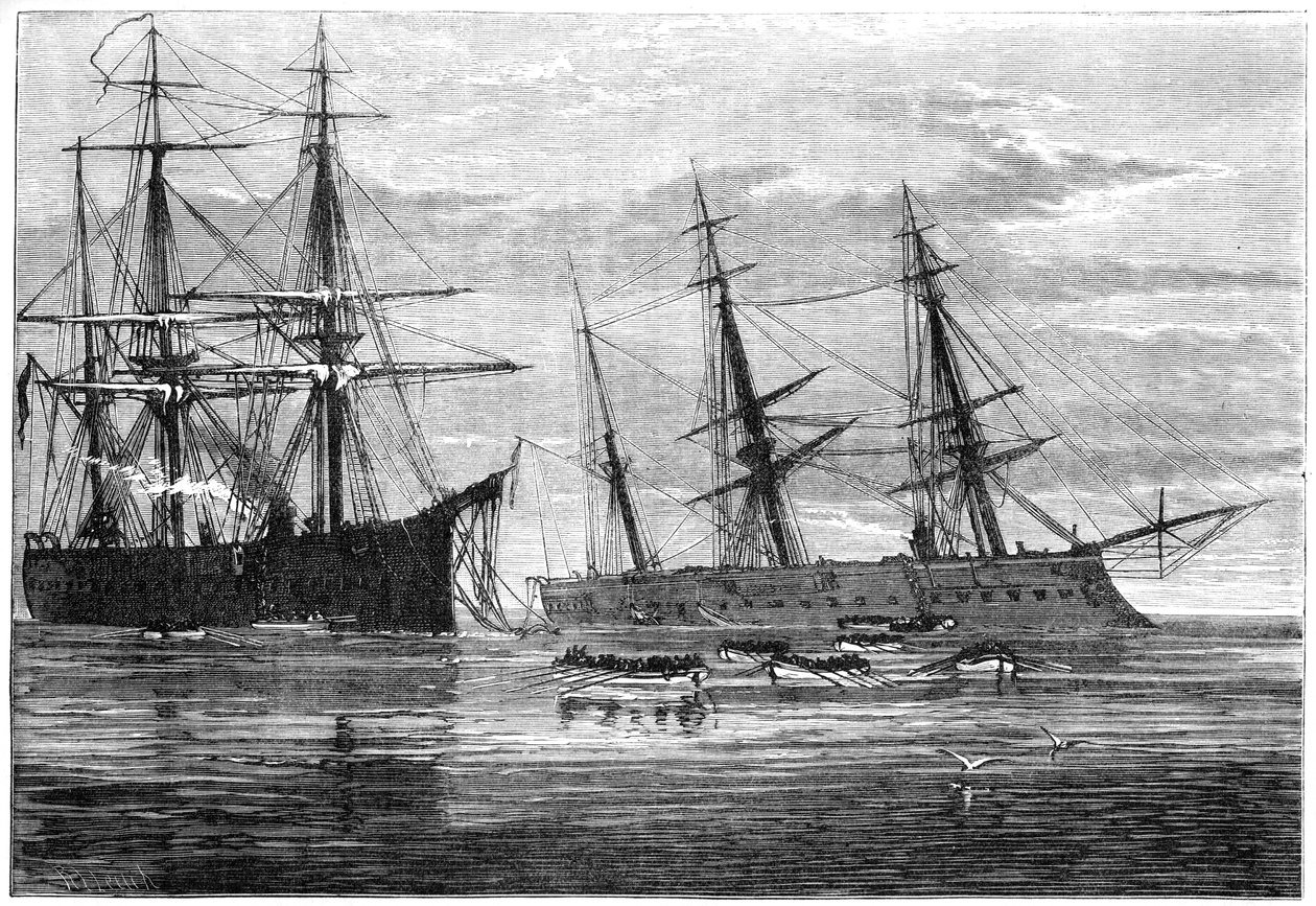 Vraket av HMS Vanguard, 1800-talet av Unbekannt
