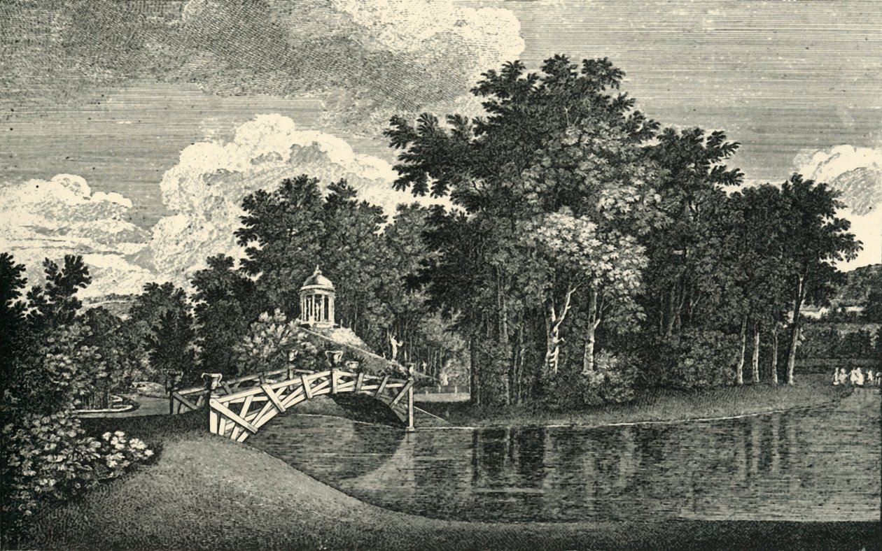 Trädgårdarna i West Wycombe Park, Buckinghamshire, mitten av 1700-talet, 1903. av Unbekannt