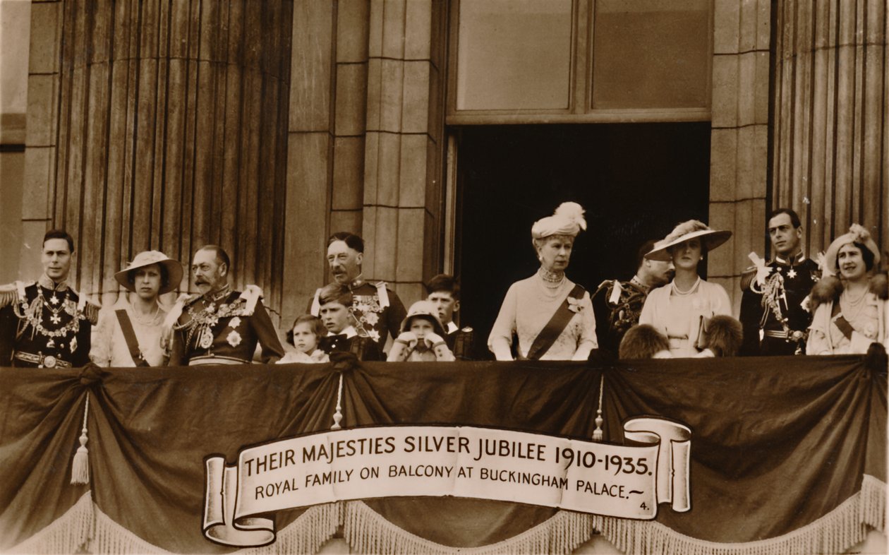 Deras Majestät Silverjubileum 1910-1935. Kungafamiljen på balkongen i Buckingham Palace, 1935. av Unbekannt