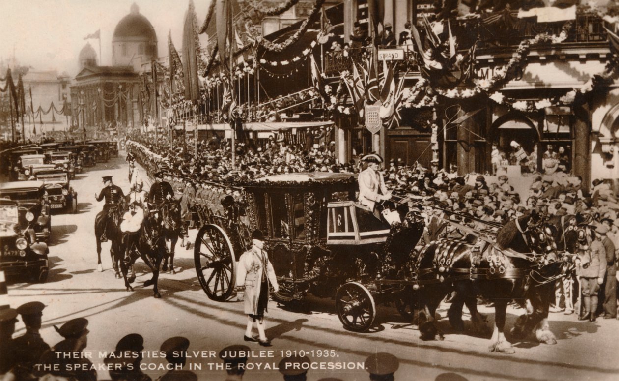 Deras Majestät Silverjubileum 1910-1935. Talarnas tränare i Kungliga processionen av Unbekannt