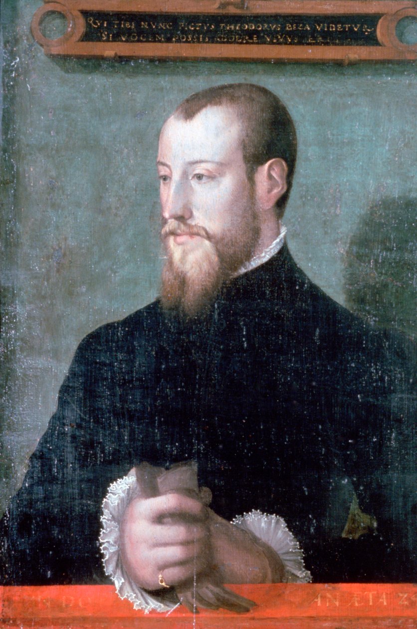 Theodore Beza, fransk protestantisk forskare och teolog, 1500-talet av Unbekannt