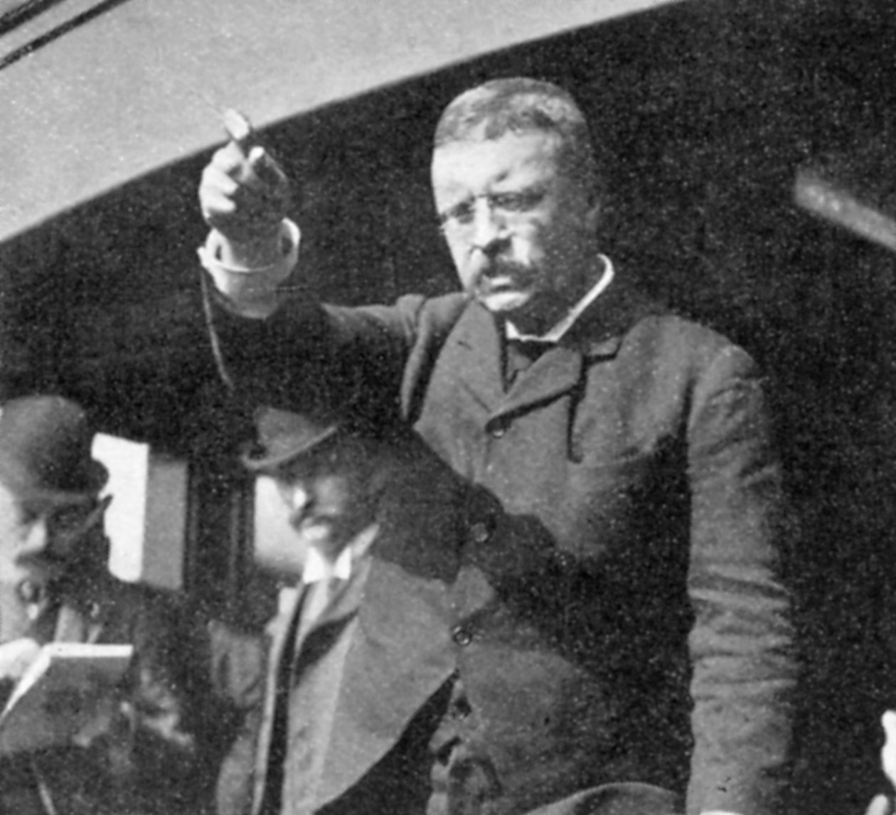 Theodore Roosevelt talar till ett möte i delstaten New York, 1901 av Unbekannt