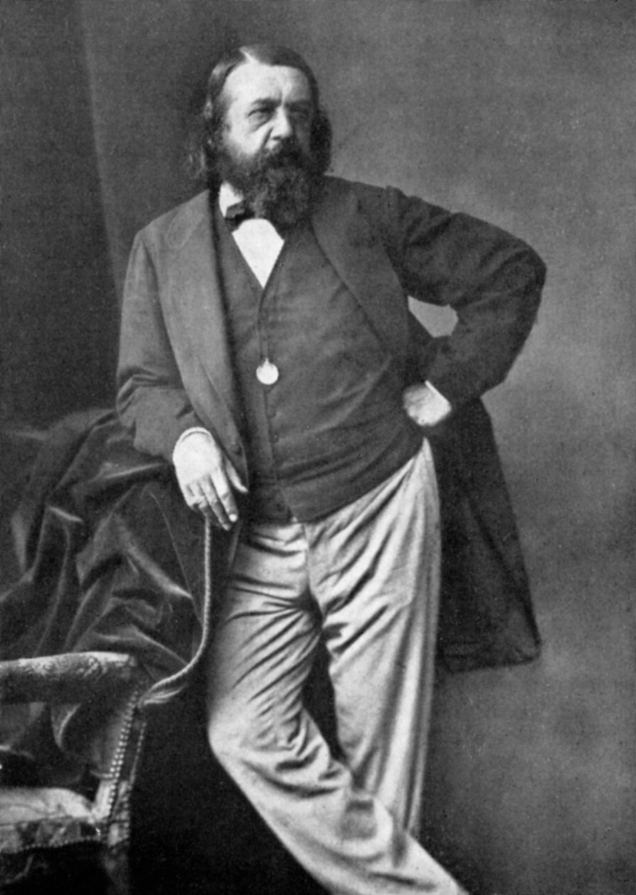 Theophile Gautier, fransk poet, dramatiker, romanförfattare, journalist och litteraturkritiker, 1800-talet av Unbekannt